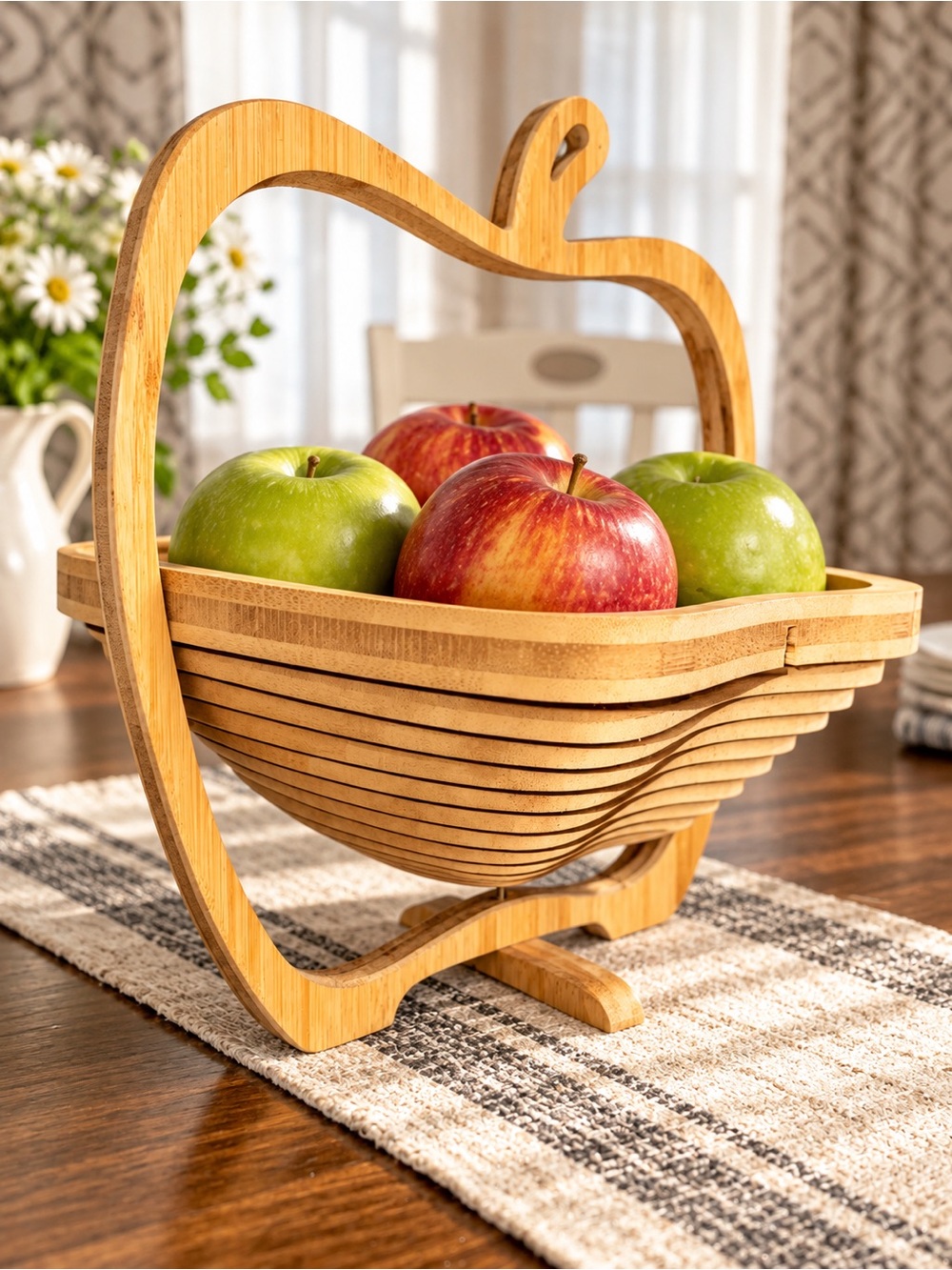 Bonnie and Pop Collapsible Wooden Apple Basket